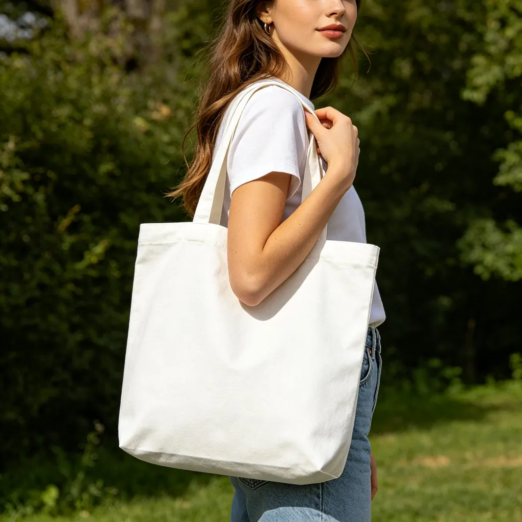 White Canvas Tote Bag