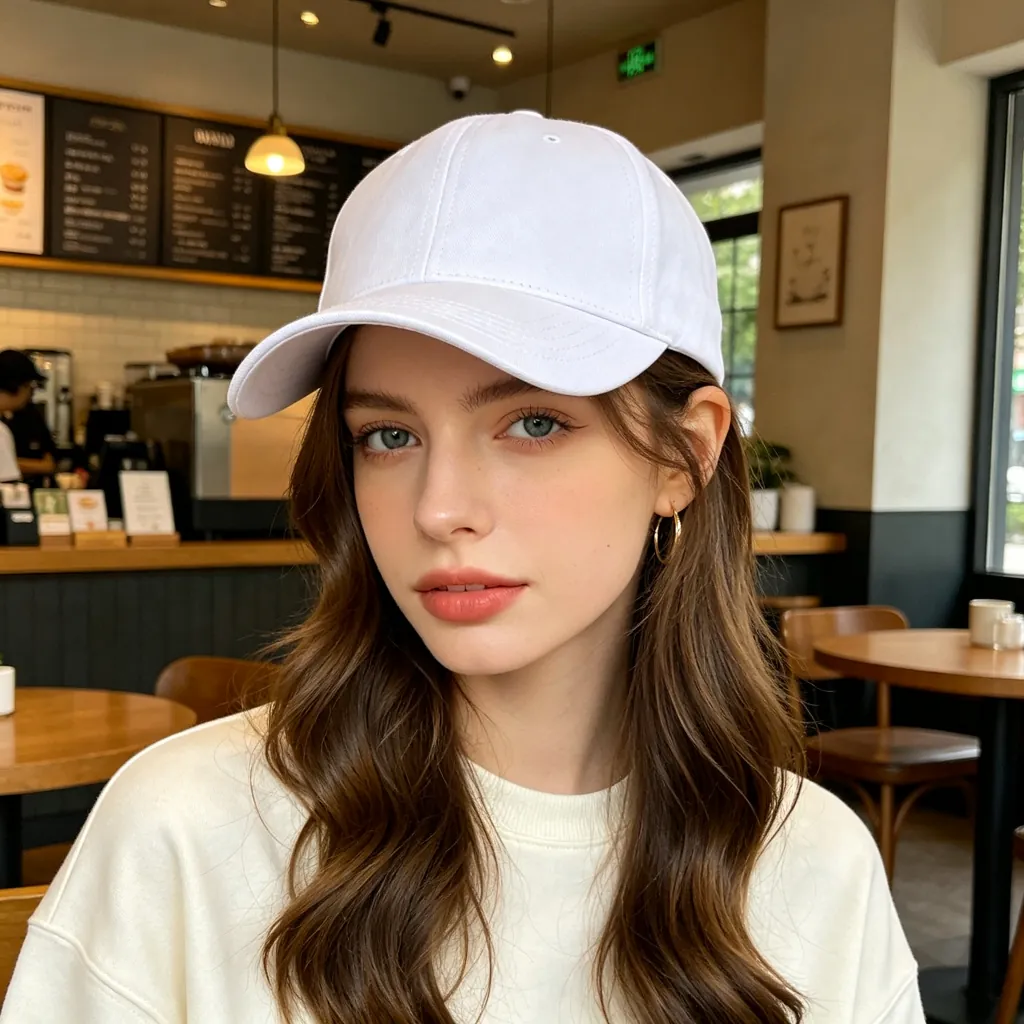 White Cotton Baseball Cap