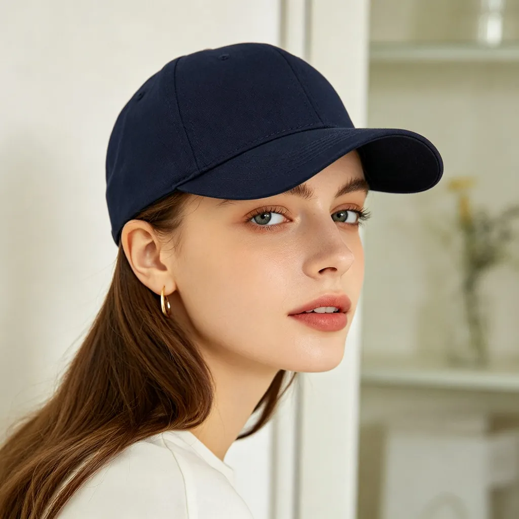 Navy Cotton Baseball Cap