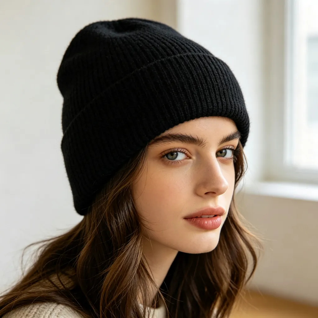 Black Knit Beanie