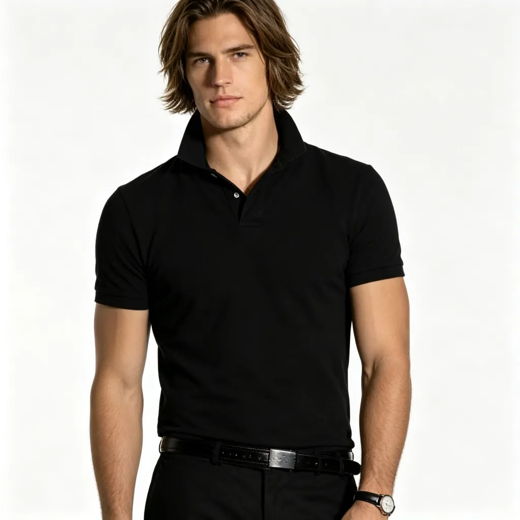 Black Collared Polo Shirt
