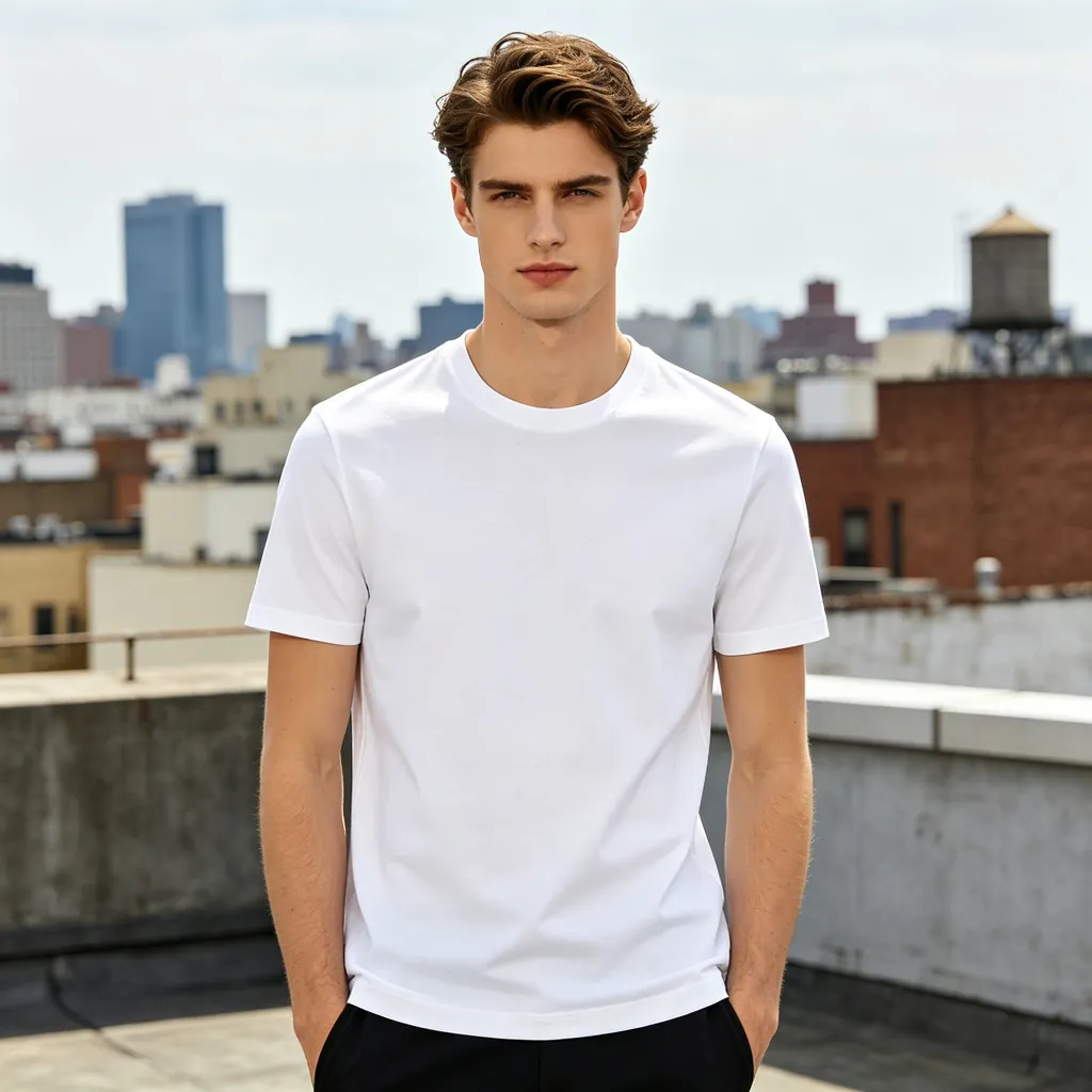 White Cotton Crew-Neck T-Shirt