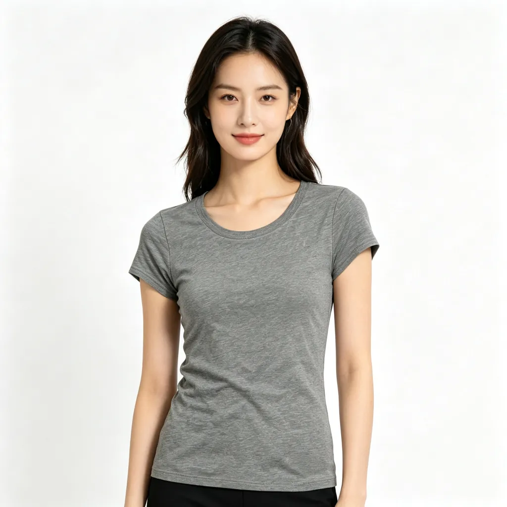 Women's Heather Gray Crew-Neck T-Shirt