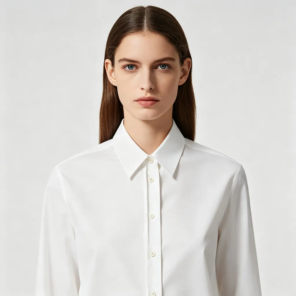 White Long Sleeve Button-Down Shirt