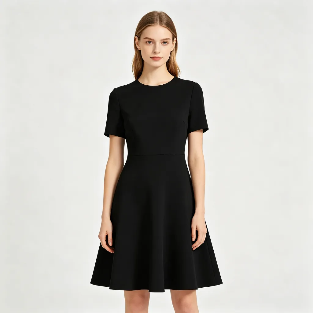 Black Fitted A-Line Dress