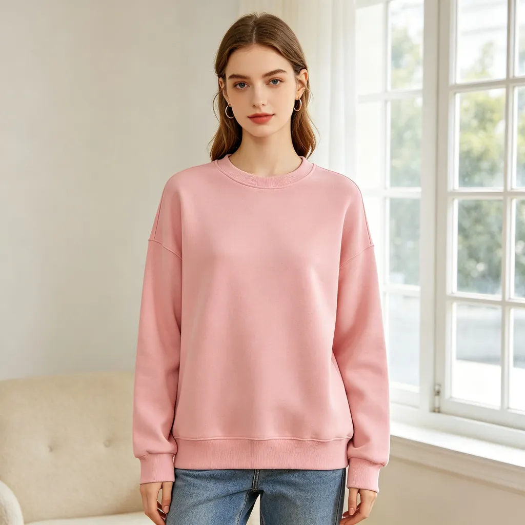 Pink Crew-Neck Sweatshirt