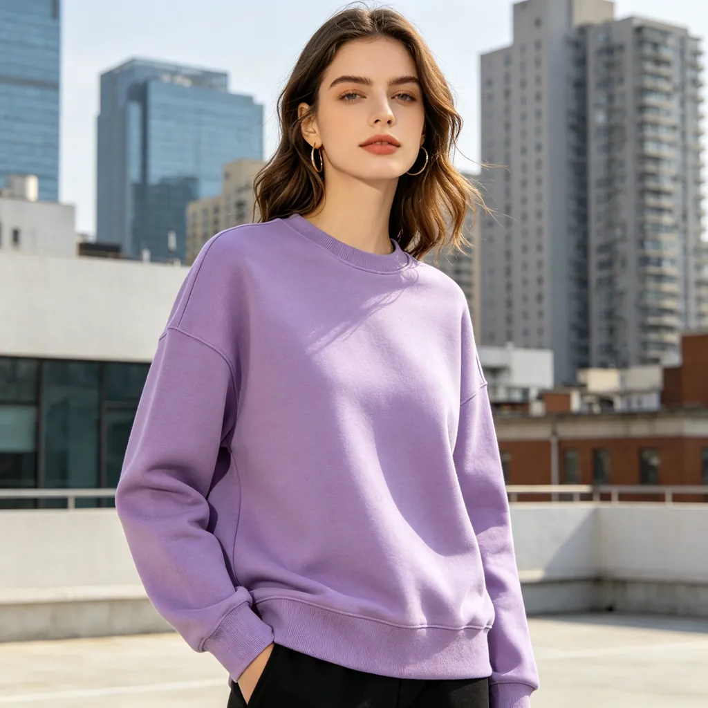 Purple Crew-Neck Sweatshirt