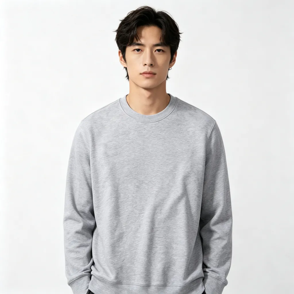 Heather Gray Crew-Neck Sweatshirt