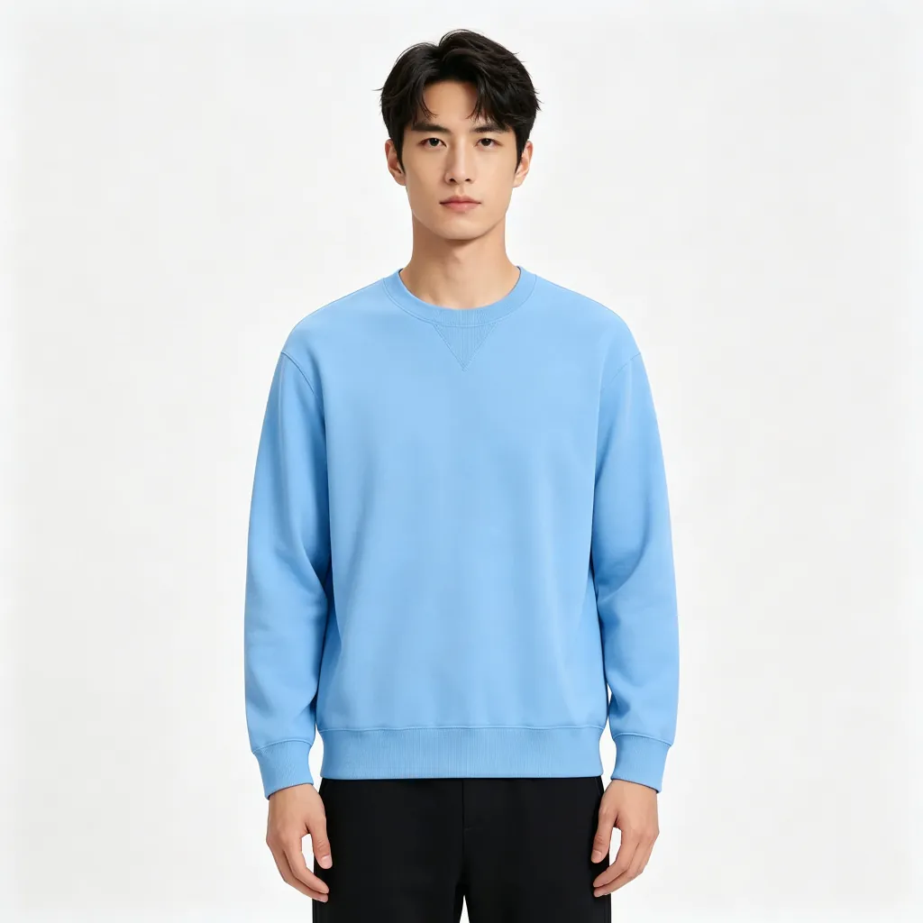 Light Blue Crew-Neck Sweatshirt