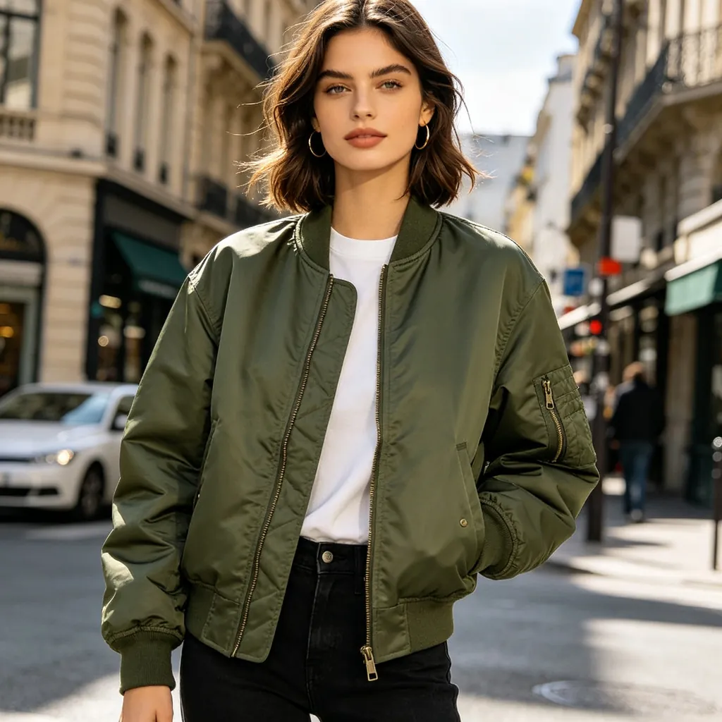 Army Green Bomber Jacket