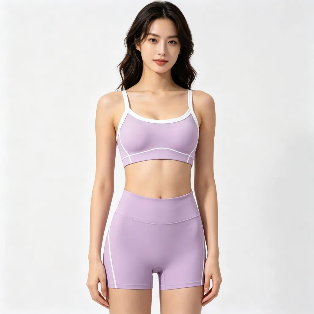 Light Purple Camisole and Shorts Active Set
