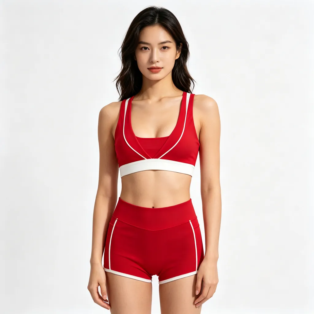 Red Racerback and Shorts Active Set