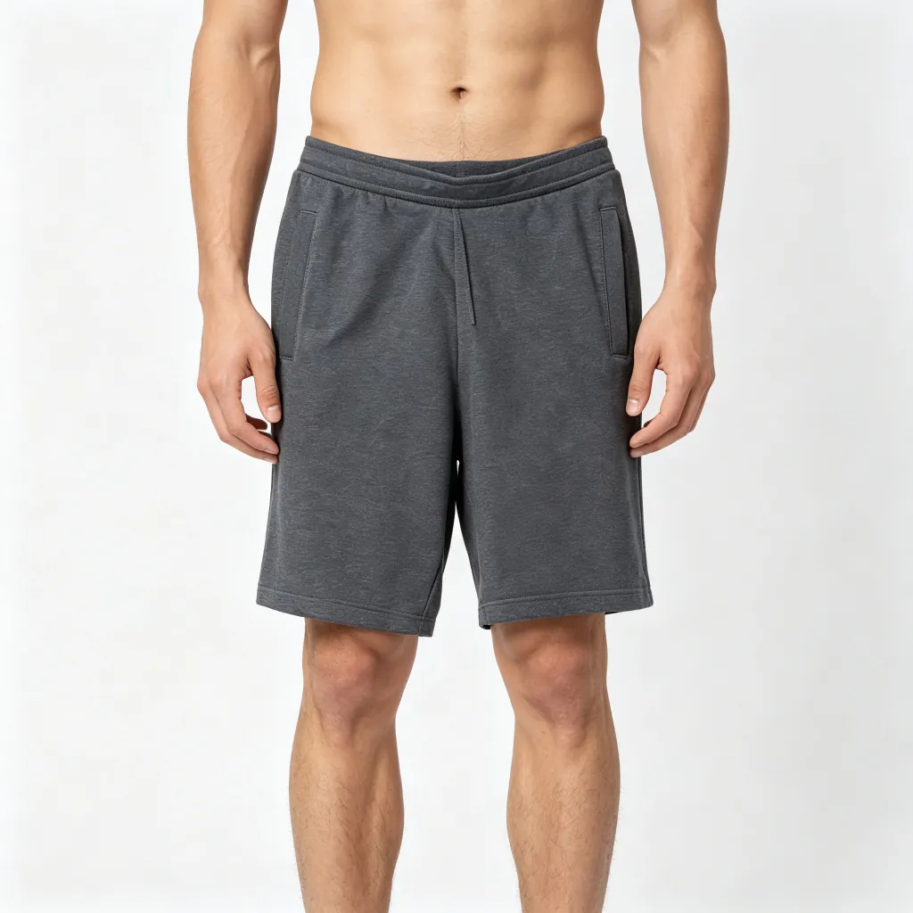 Dark Gray Cotton Casual Shorts