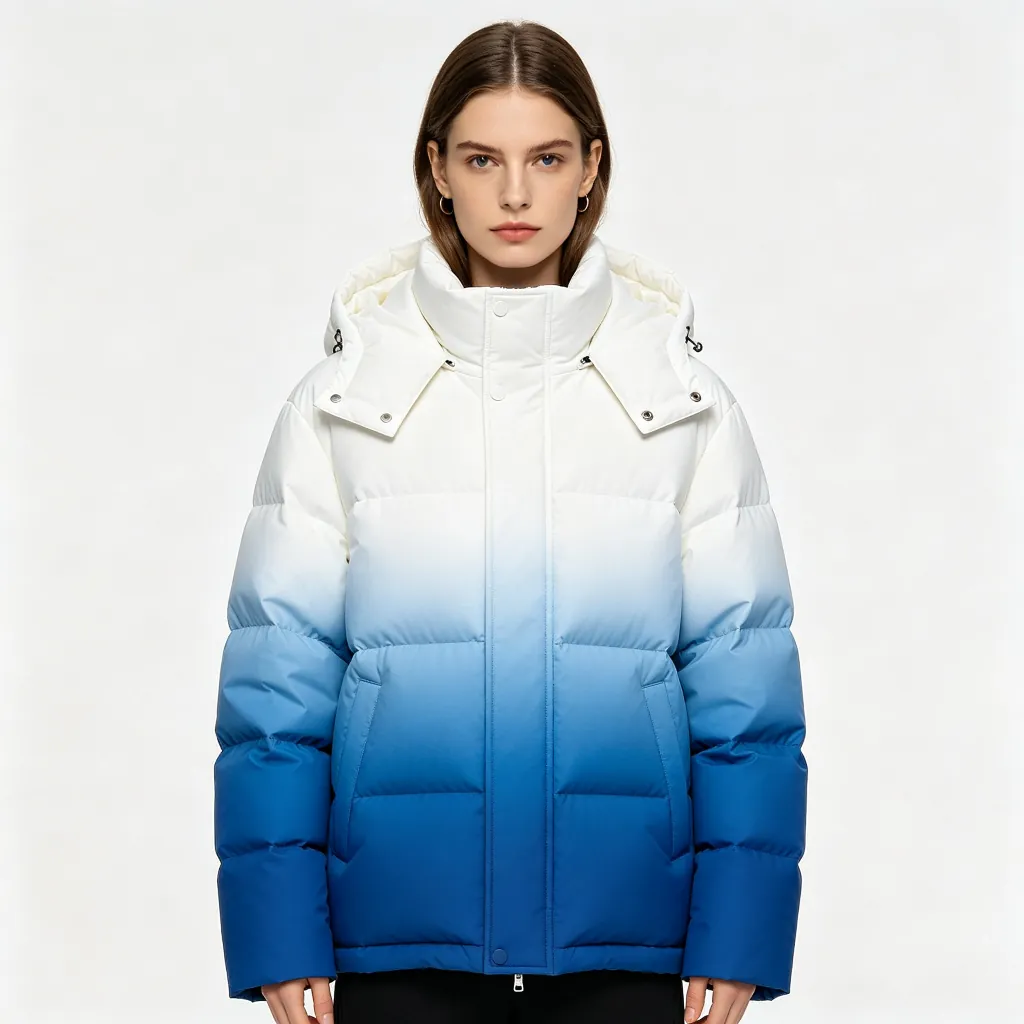 Blue Gradient Down Jacket