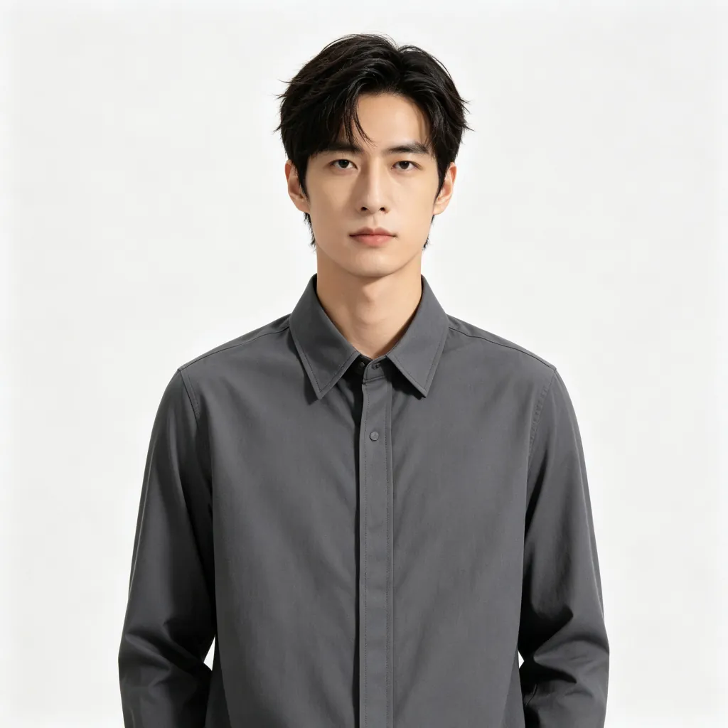 Dark Gray Long-Sleeve Shirt