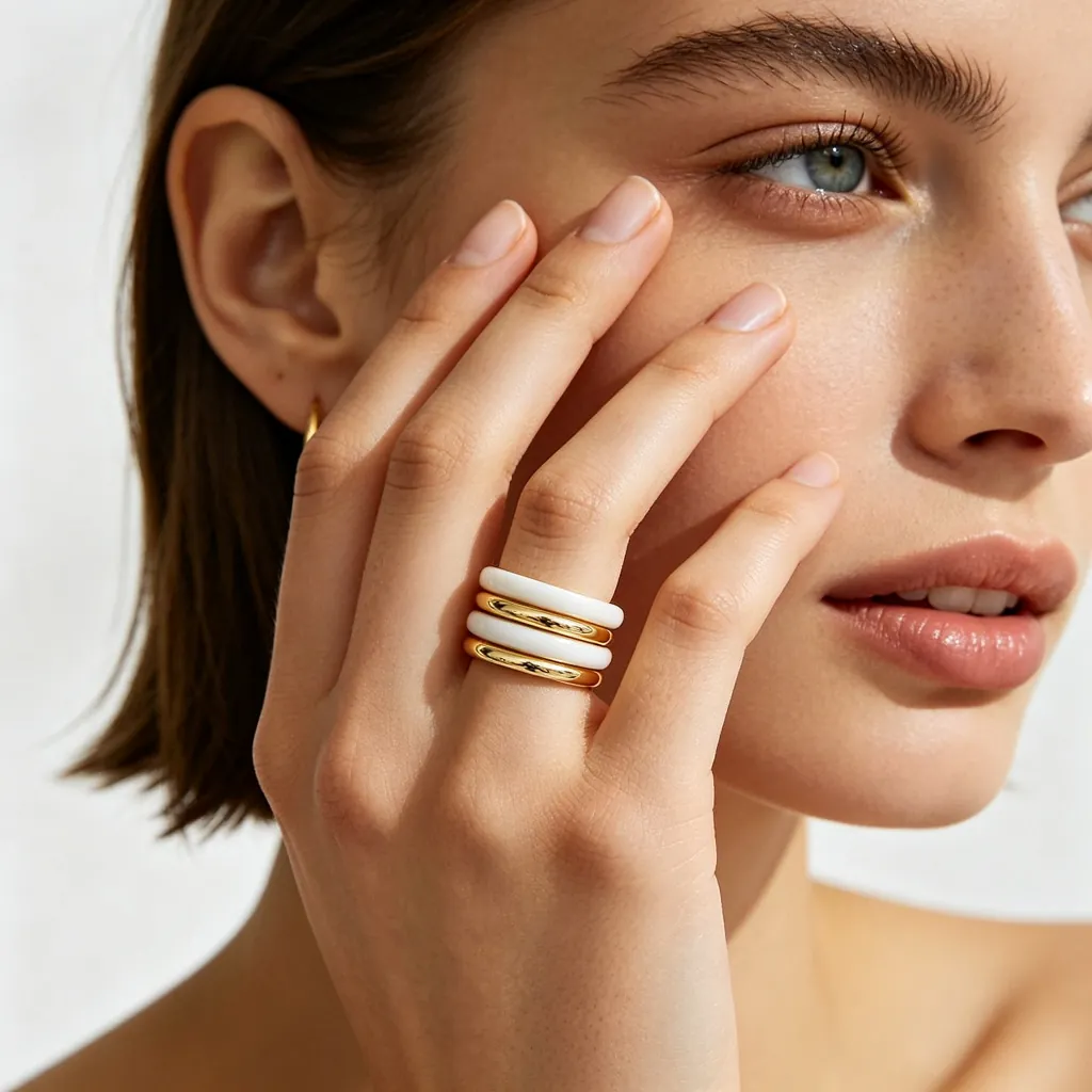 Gold-Tone Alloy (Non-Precious Metal) Multi-Loop Ring
