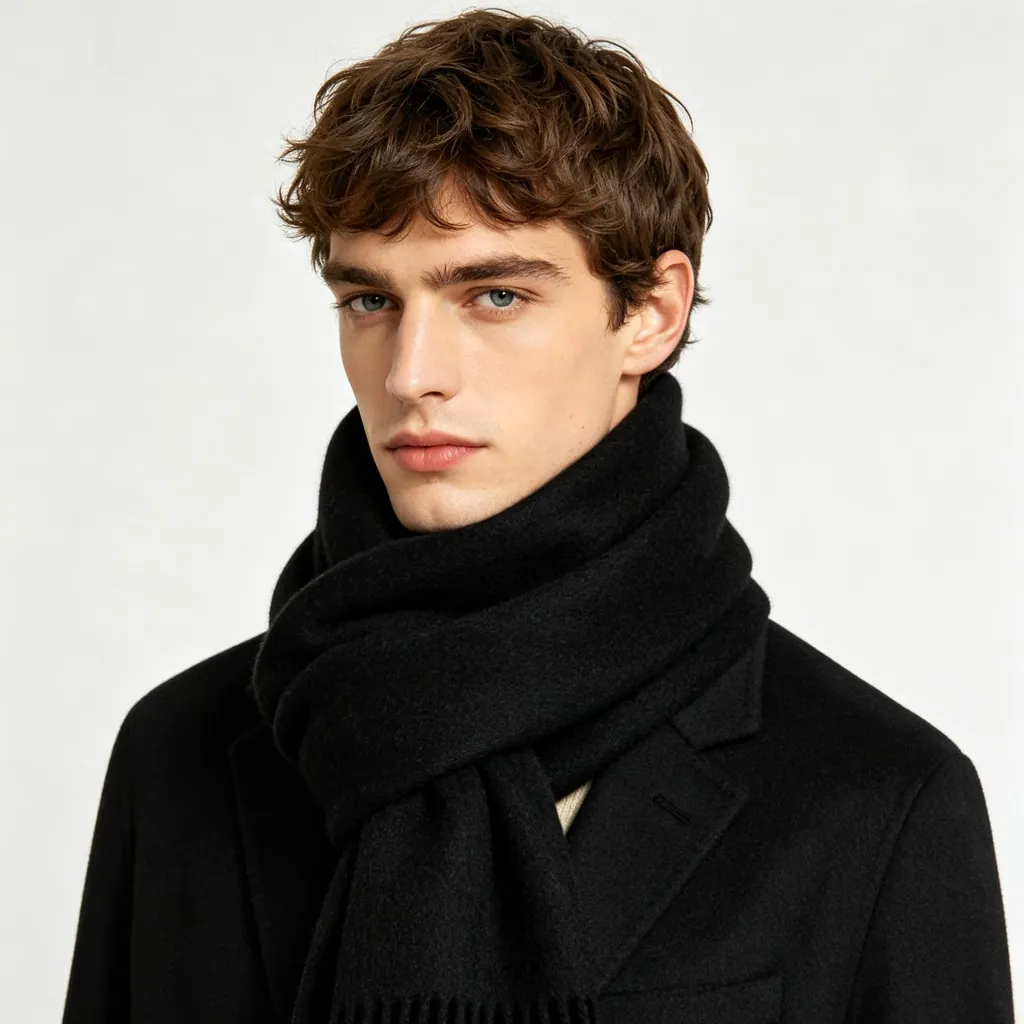 Black Cashmere Scarf