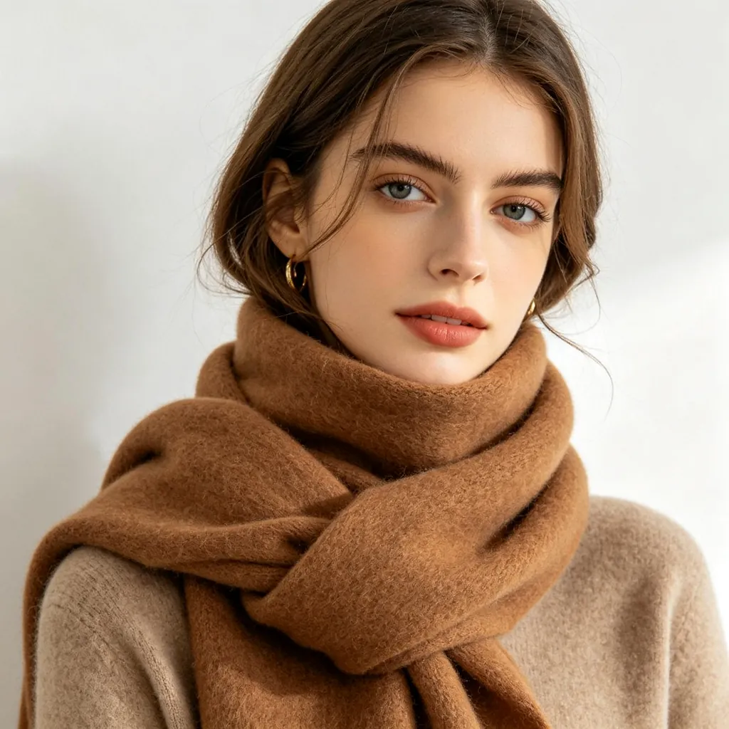 Brown Wool Scarf