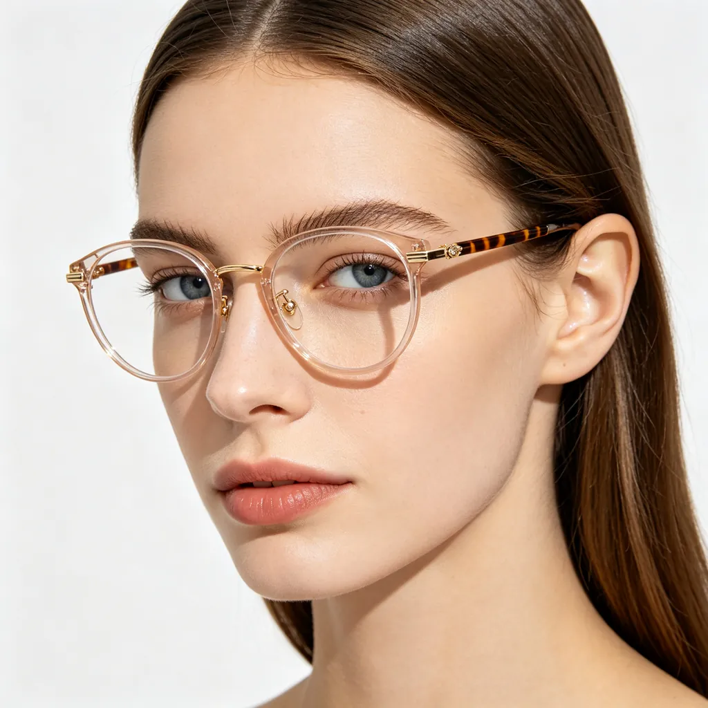 Clear Round Frame Optical Glasses