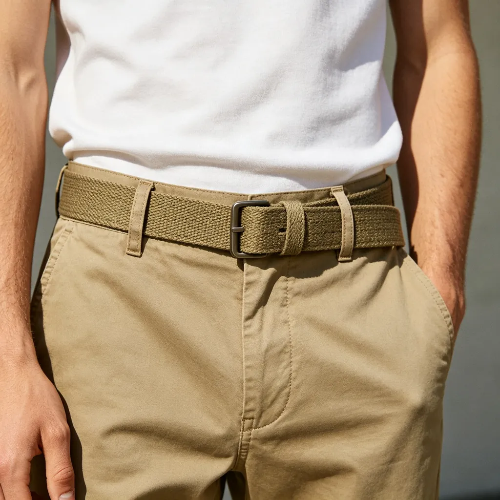 Khaki Canvas Belt
