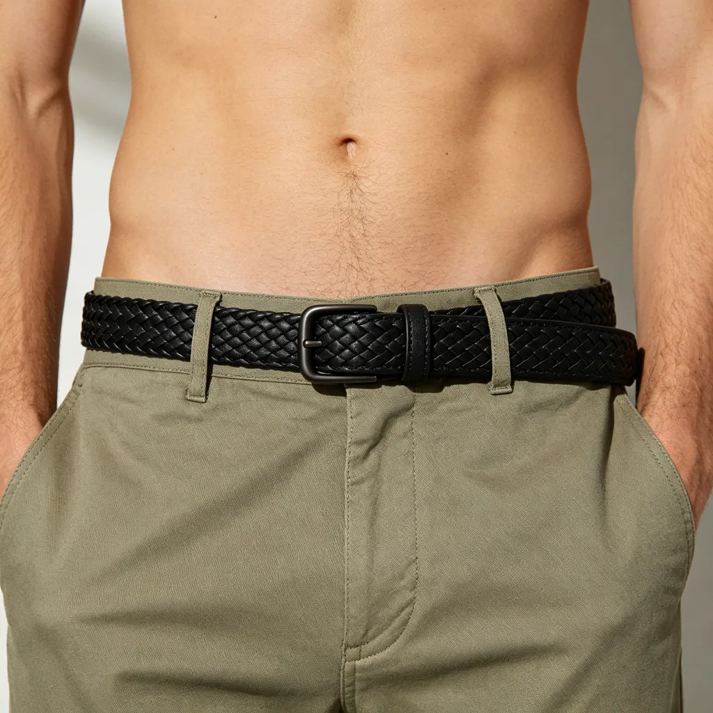 Black Woven Belt