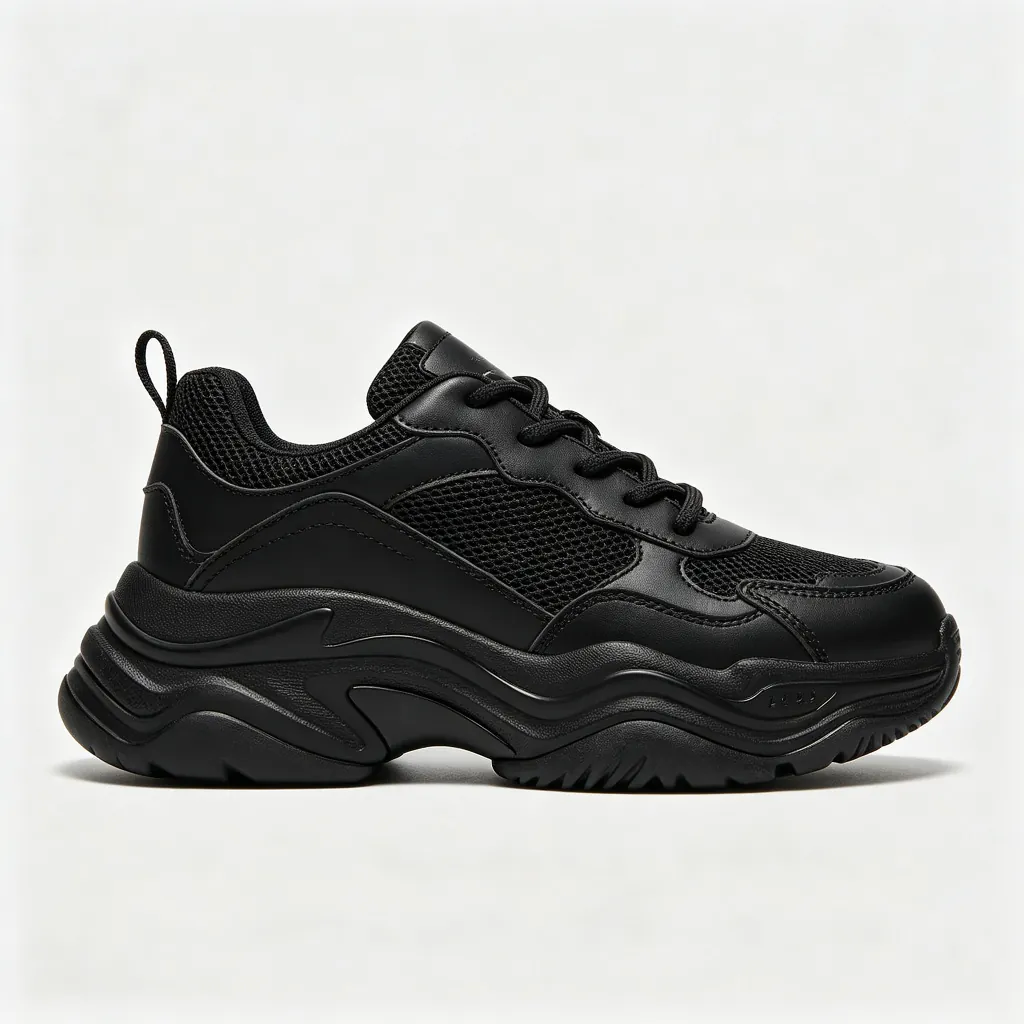 Black Athletic Casual Sneakers