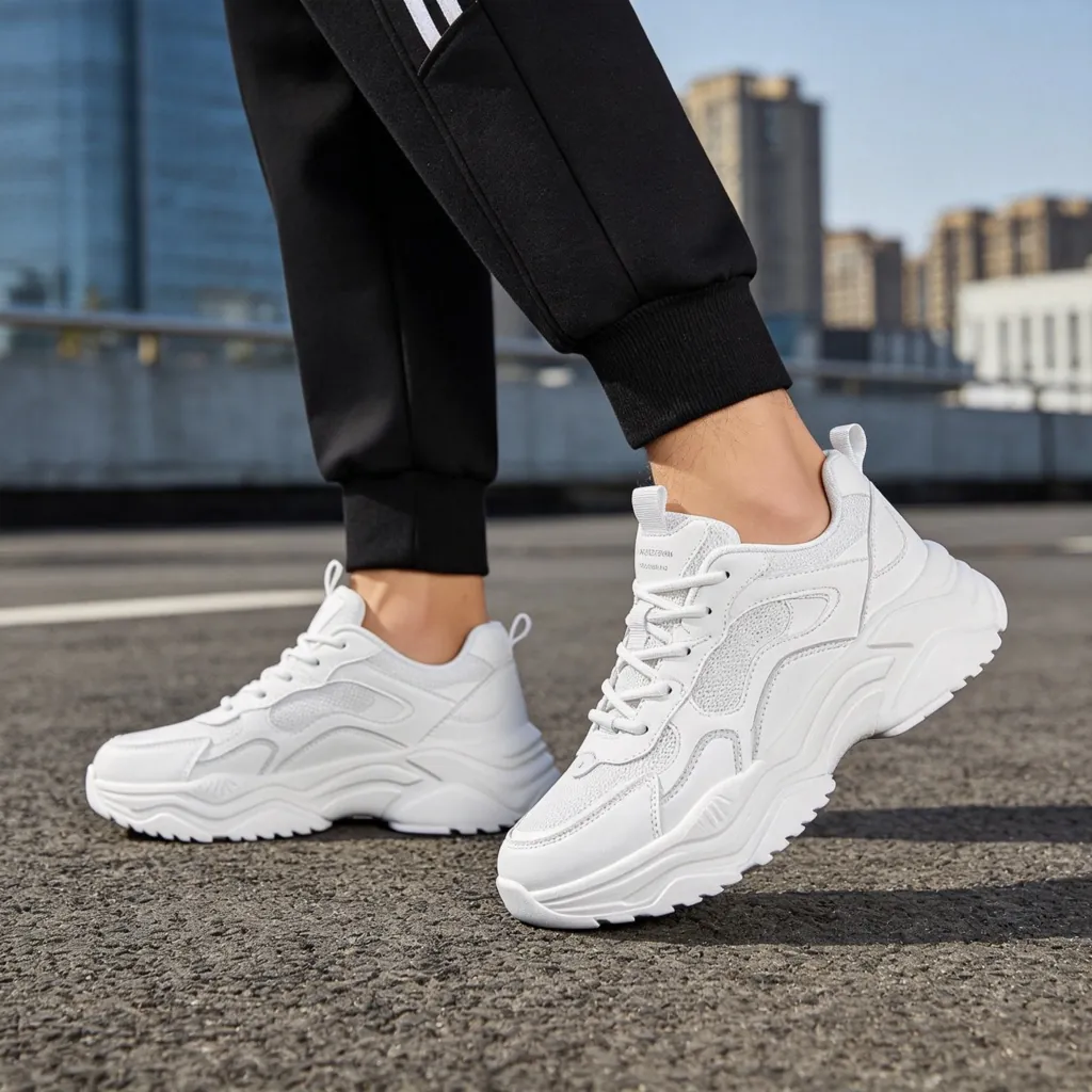 White Platform Dad Sneakers