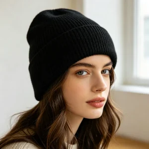 Black Knit Beanie