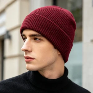 Burgundy Knit Beanie