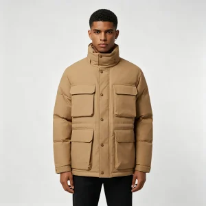 Khaki Utility Down Jacket