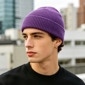 Purple Knit Beanie