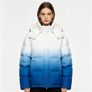 Blue Gradient Down Jacket
