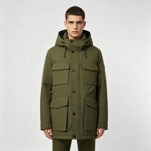 Army Green Hooded Down Jacket