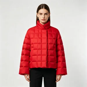 Red Stand-Collar Down Jacket
