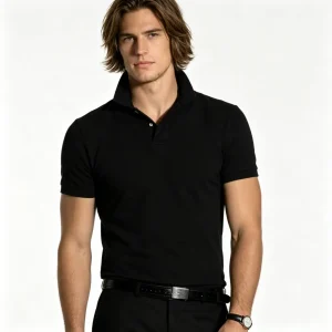 Black Collared Polo Shirt