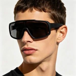 Black Sports Wrap Sunglasses