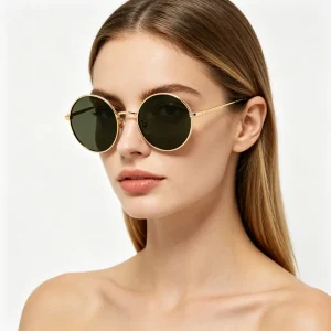 Vintage Round Metal Frame Sunglasses