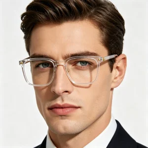 Clear Acetate Square Optical Glasses