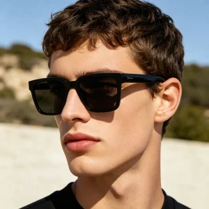Black Square Polarized Sunglasses