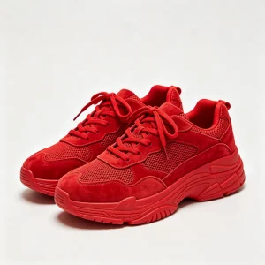 Red Retro Running Shoes