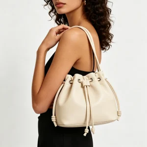 Beige Bucket Bag