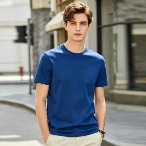 Royal Blue Cotton Crew-Neck T-Shirt