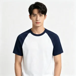 Navy Deer-Emblem Raglan T-Shirt