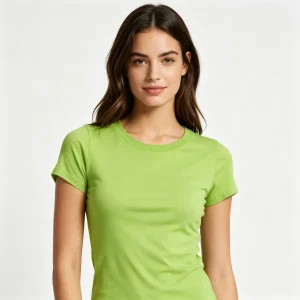 Lime Green Women's Crew-Neck T-Shirt
