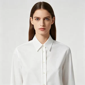 White Long Sleeve Button-Down Shirt