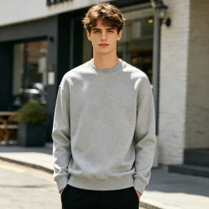 Light Gray Minimalist Crewneck Sweatshirt