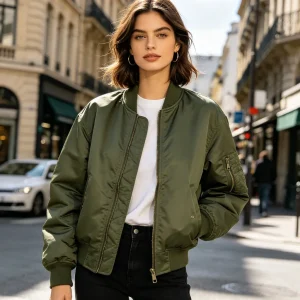 Army Green Bomber Jacket