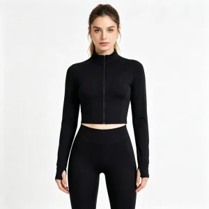 Black Cropped Leggings Active Set